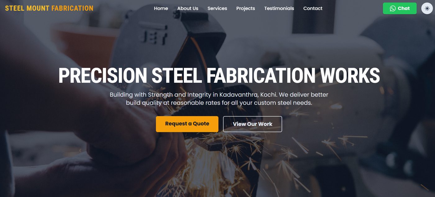 Steel Mount Fabrication — Services, past work and a direct enquiry route for a fabrication workshop.